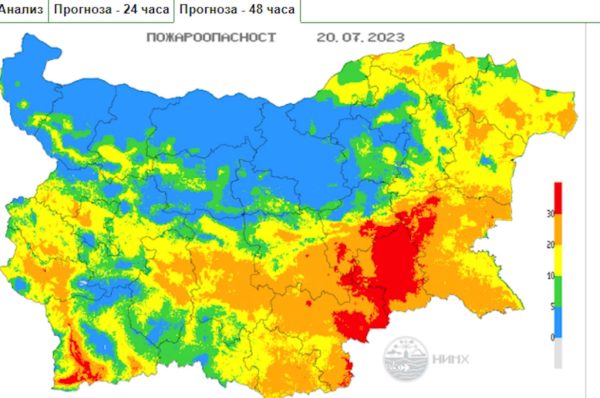 Ескремно: опасност от пожари в Ямболско