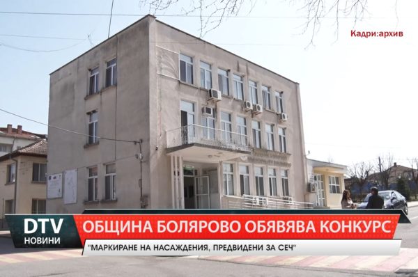 Община Болярово обяви конкурс за „Маркиране на насаждения, предвидени за сеч”.