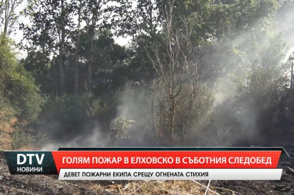 Голям пожар Елховско в съботния следобед