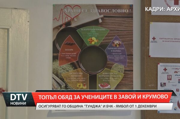 Топъл обяд за учениците в Завой и Крумово